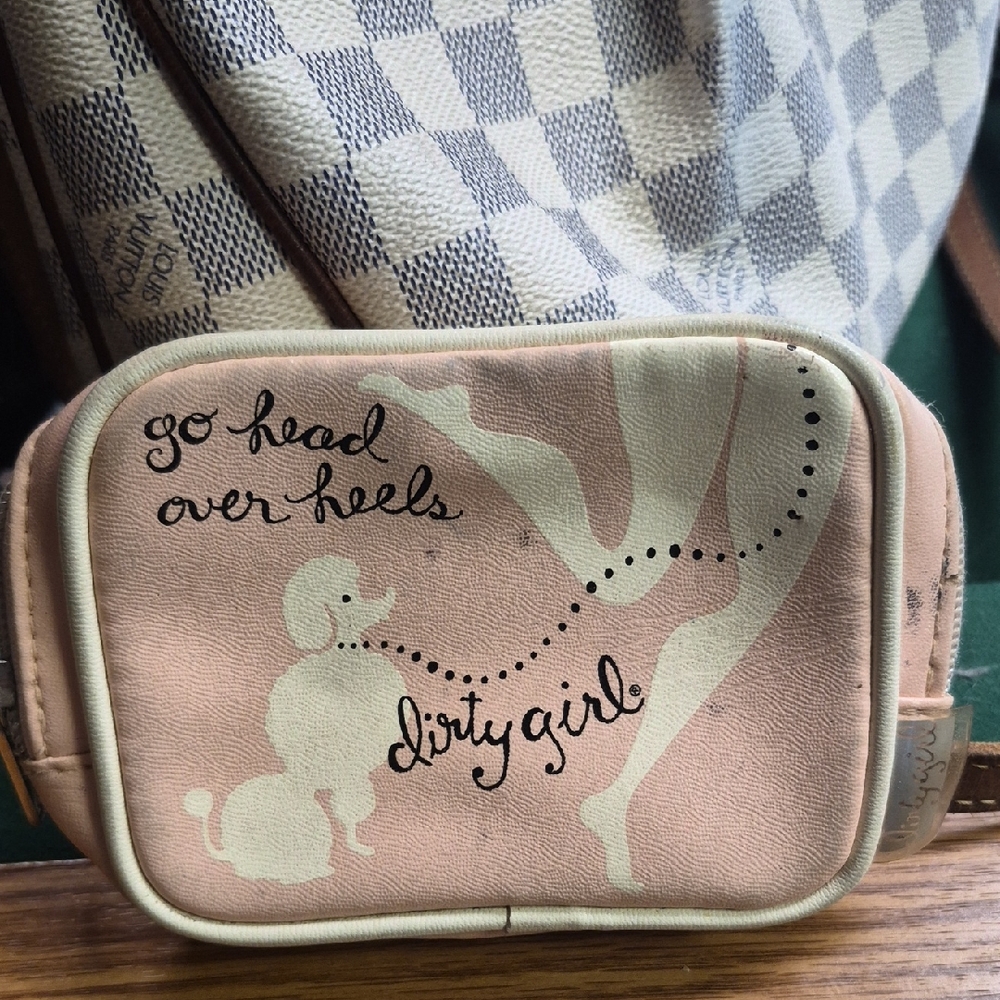 Dirty Girl Pooch Pouch  Pink Cosmetic Bag